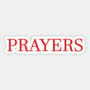 PRAYERS LETTERING Sticker